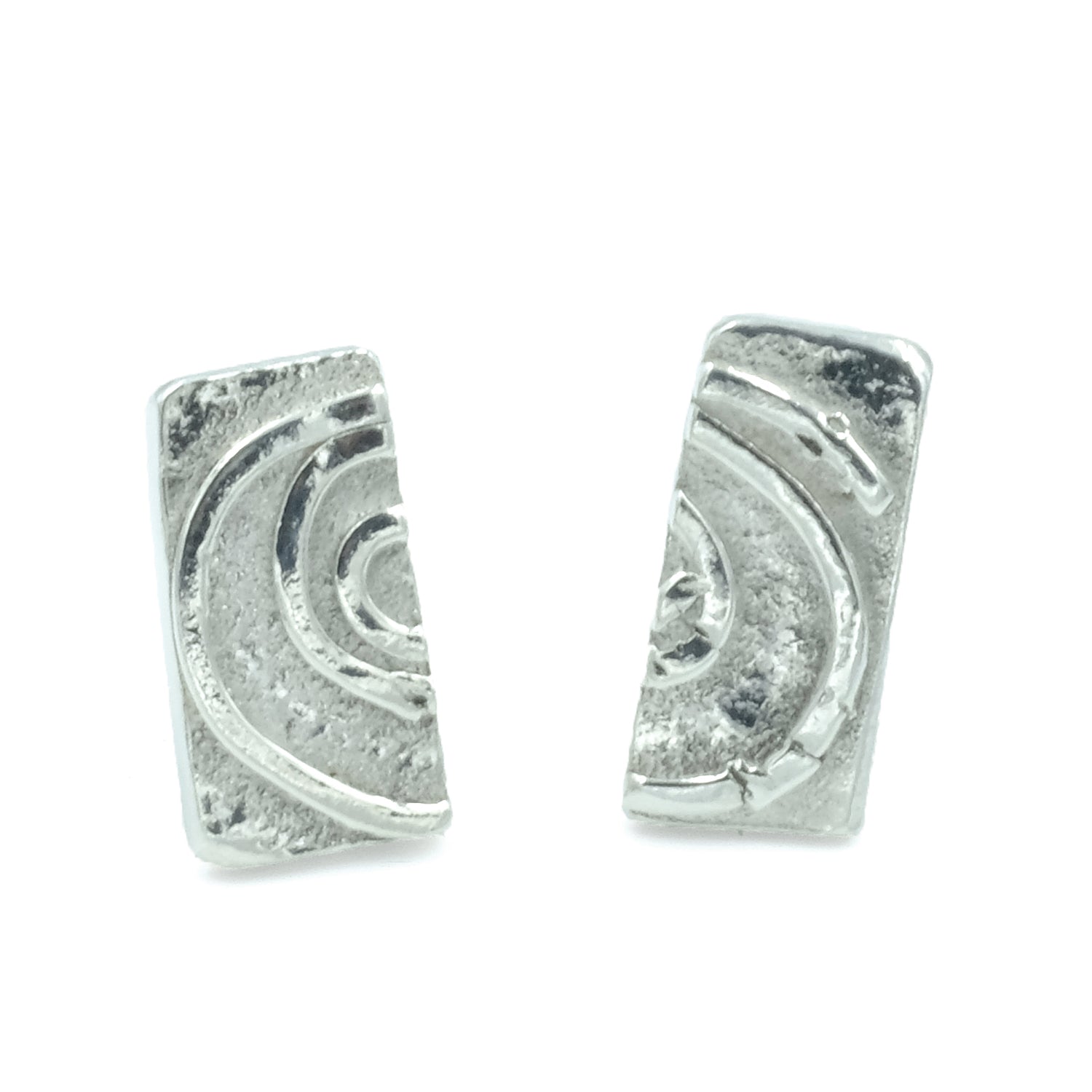 Christina Elizabeth Textured Spiral Stud Earrings