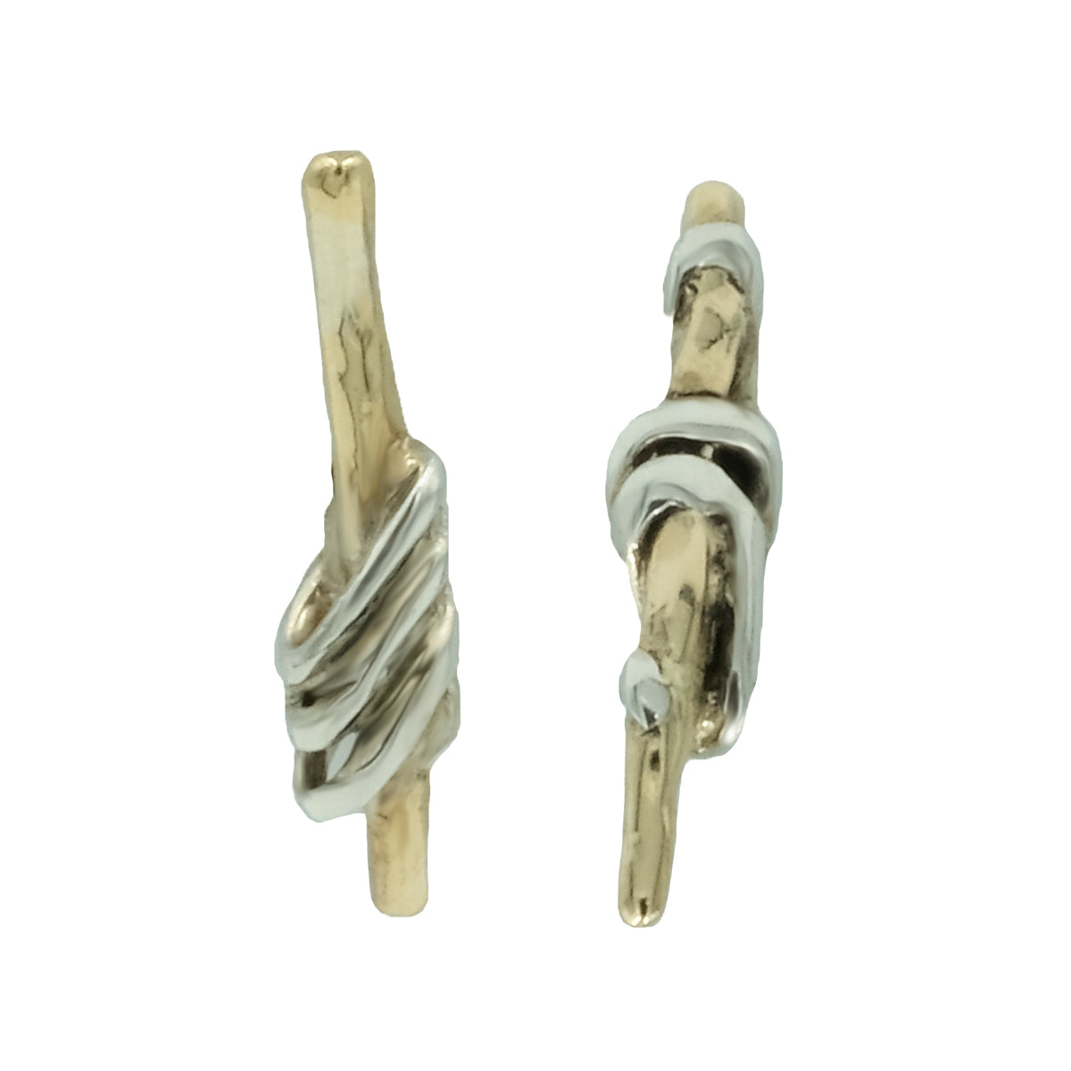 Christina Elizabeth - Golden Thread Longer Random Stud Earrings